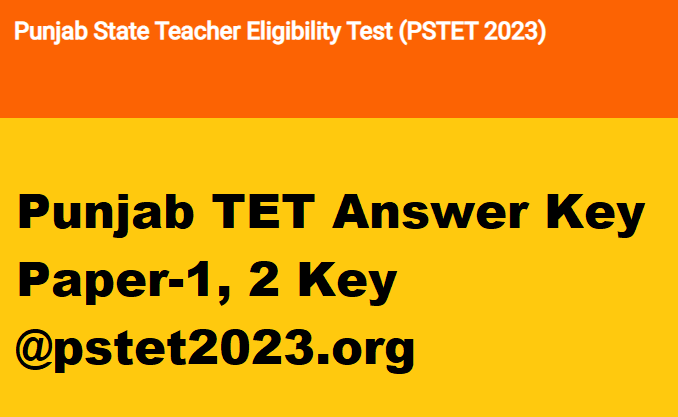 Punjab TET Answer Key