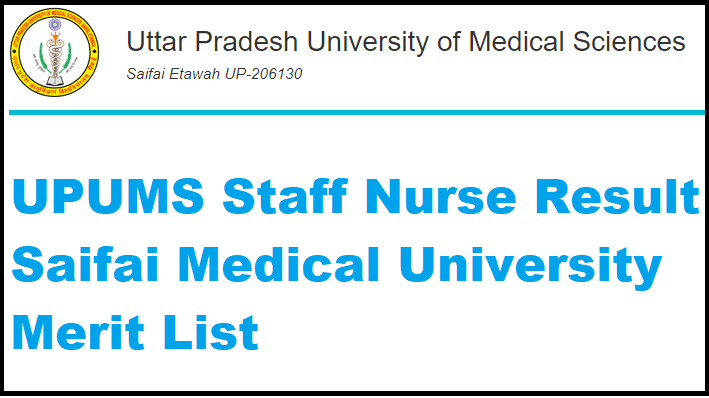 UPUMS Staff Nurse Result